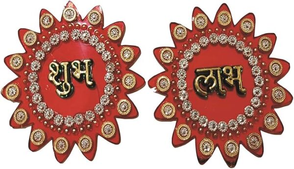 Ravi and Sons  EnterprisesDiwali Poojan Shubh Labh Sticker for Door, Wall | Diwali Decorative Sticker Diwali Home Decoration Item